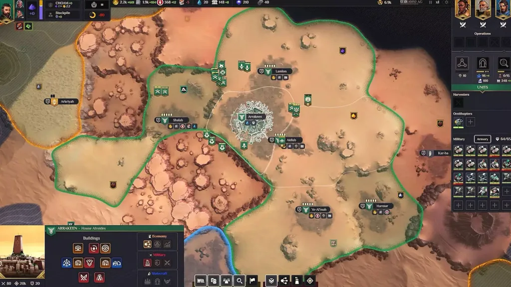 Desert strategy scene