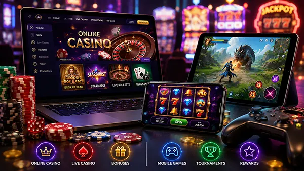 Gaming app layout