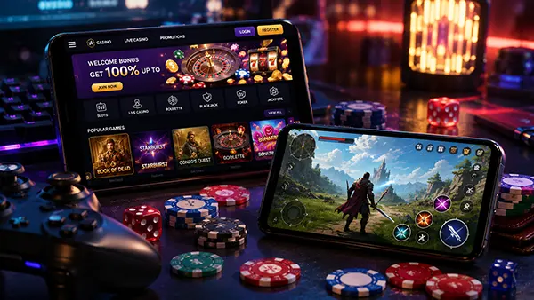 Gaming app layout